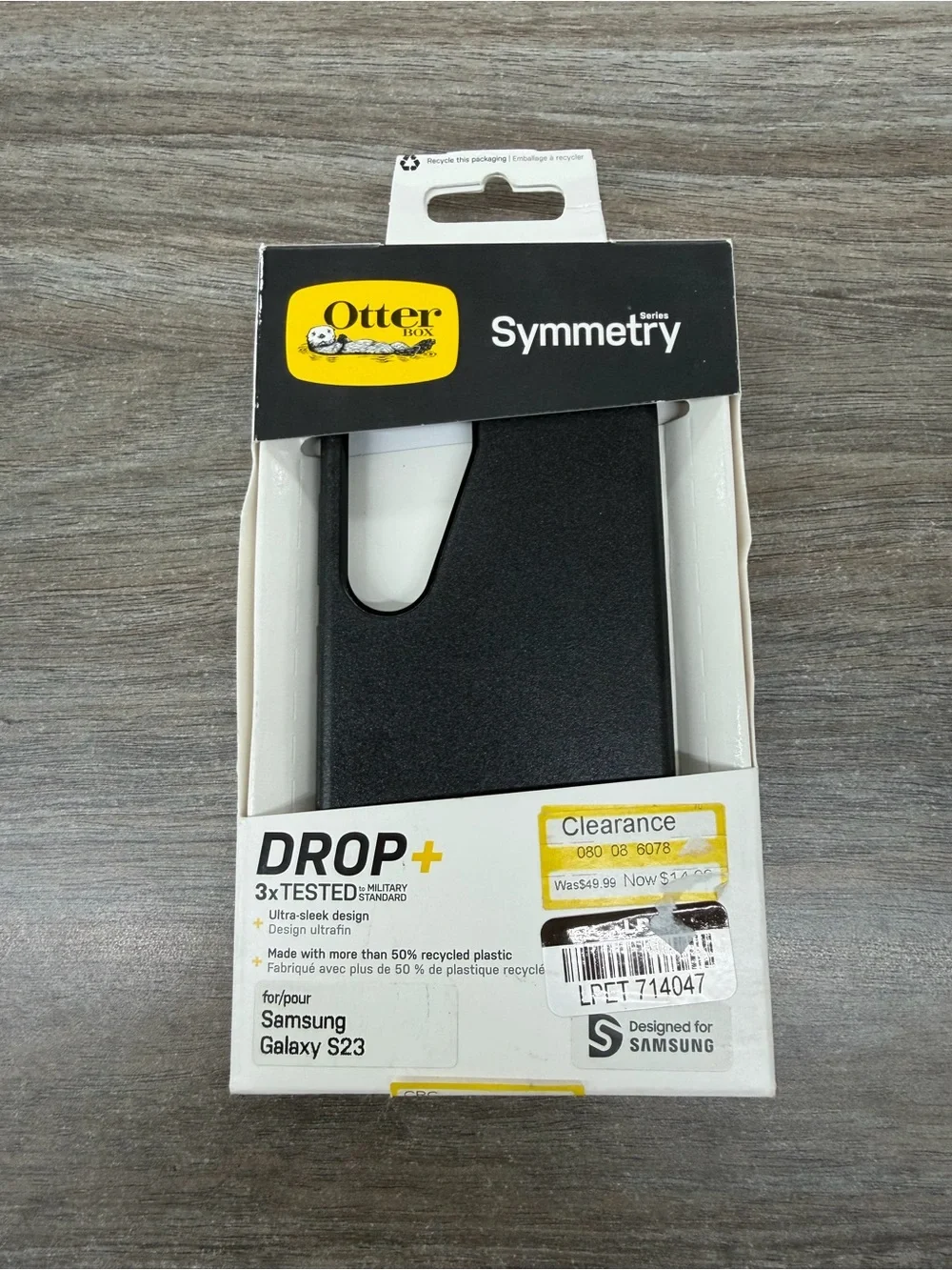 OtterBox Symmetry Series Black Slim Case for Samsung Galaxy S23